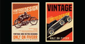 I will design retro vintage poster